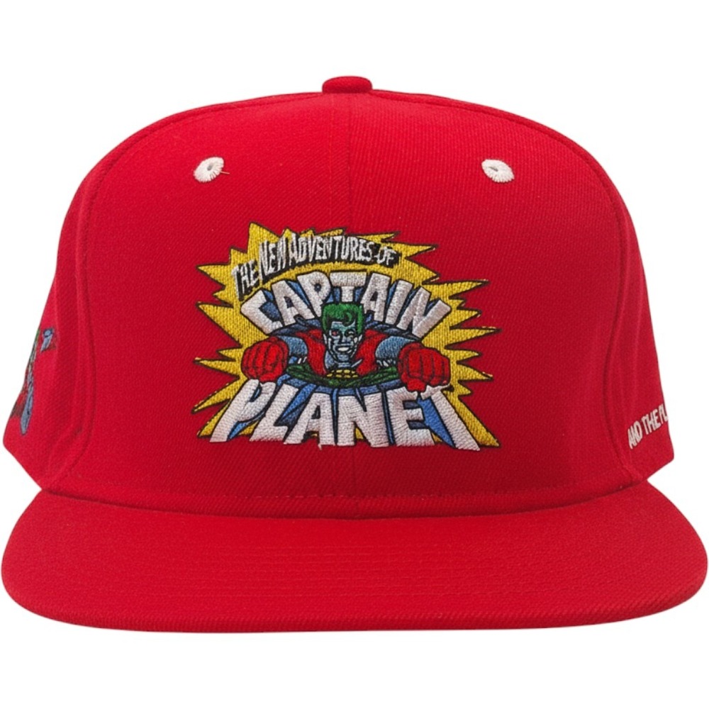 Headgear Classics Captain Planet Red Fitted Hat 7 3/8 Mens Cap NWT